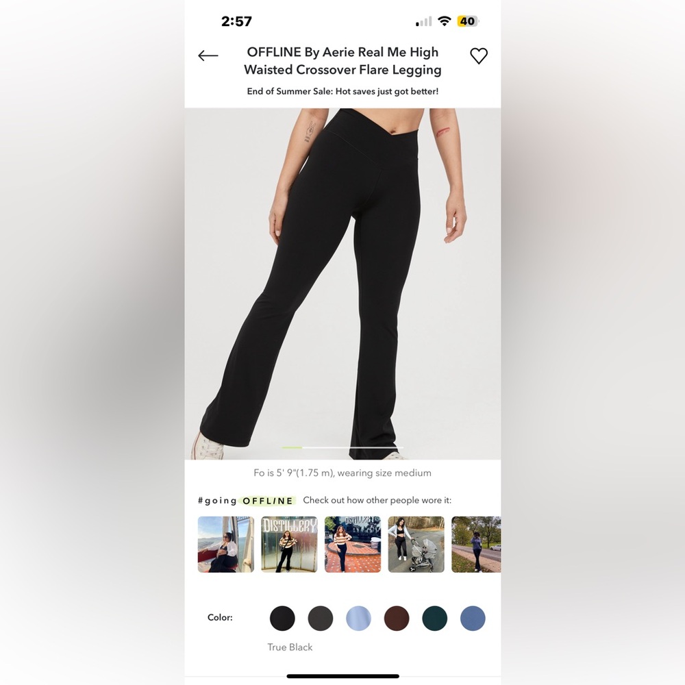Aerie xs high rise crossover flair leggings